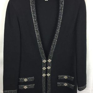 St.John Evening by Marie Gray Black Blazer Size 4